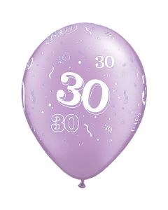 30-A-Round Lavender Pearl - 28cm (11 Inch) Latex Balloon (44438Q_1)