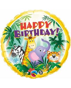 Happy Birthday Jungle Friends - 18 Inch Foil Balloon (31014Q)