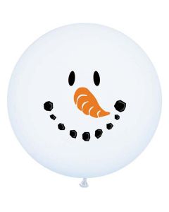 Snowman Smile Face 24 Inch Latex Balloon (31275Q)
