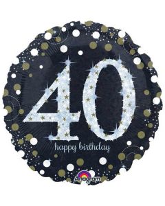 40th Sparkling Birthday - 18 Inch Foil Balloon (3213001AM)