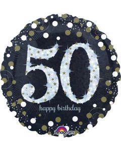 50th Sparkling Birthday - 18 Inch Foil Balloon (3213101AM)