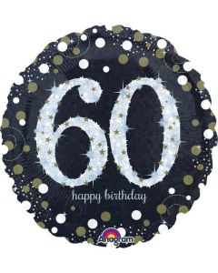 60th Sparkling Birthday - 18 Inch Foil Balloon (3213201AM)