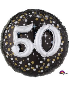 50th Sparkling Birthday Celebration Multi Balloon - 91cm Foil Balloon (3215301AM)