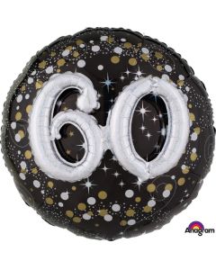 60th Sparkling Birthday Celebration Multi Balloon - 91cm Foil Balloon (3215501AM)