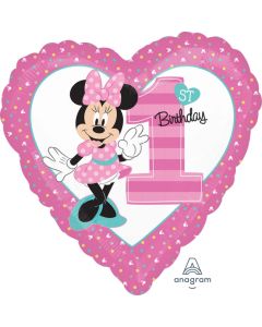 Disney Minnie Mouse 1st Birthday - 18 Inch Foil Balloon (3435001AM)