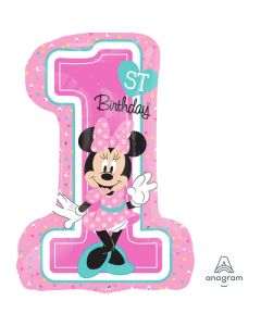 Disney Minnie Mouse 1st Birthday - Supershape Foil Balloon (3435201AM)