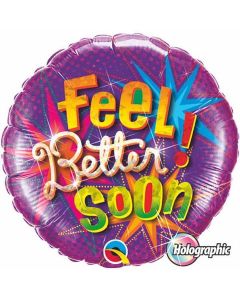 Feel Better Soon Star Bursts - 18 Inch Foil Balloon (35336Q)