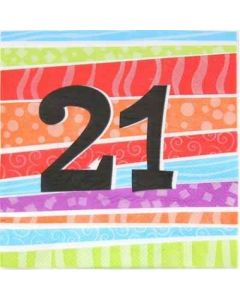 21 Printed Napkins (Pack of 25) (360012A)