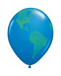 Globe Dark Blue - 28cm (11 Inch) Latex Balloon (37080Q)