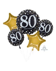 80th Birthday Sparkling Celebration Balloon Bouquet (3787901AM)