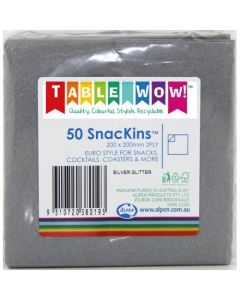 Snackins - Silver - 200 x 200 mm 2 Ply (380019A)
