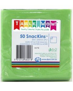Snackins - Lime Green - 200 x 200 mm 2 Ply (380022A)