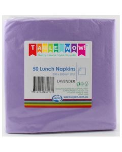 Lunch Napkin - Lavender - Pack 50 - 300mm x 300mm 2 Ply (380113A)