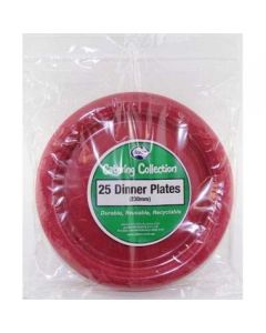 Dinner Plate - Burgundy - 230mm Pack 25 (382152A)