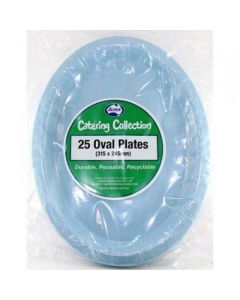 Oval Plate - Light blue (Pack of 25) 315 x 245mm (383107A)