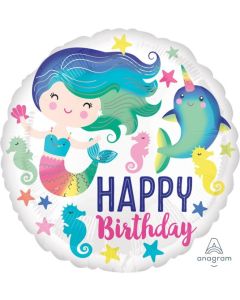Happy Birthday Ocean Fun 45cm Foil Balloon (3855401AM)