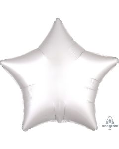 White Satin Star - 18 Inch Foil Balloon (3859101AM)