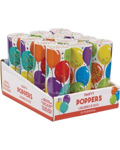 Birthday Celebration Confetti Poppers Pack 12 (3901494AM)