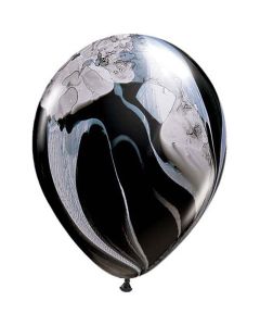 Black & White Agate - 28cm (11 Inch) Latex Balloon (39921Q)