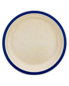 Sugarcane Lunch Plates 230mm Royal Blue - 10 Pack - (400216A)