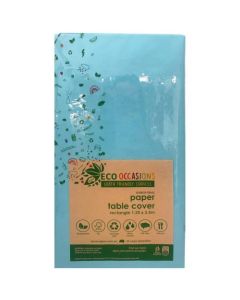 Tablecover Light Blue - PAPER Rectangle 250cm x 125cm - Pack 1 (401314A)