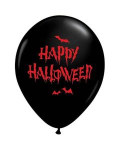 Haunted Halloween Bats - 28cm (11 Inch) Latex Balloons (40164Q)