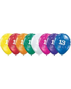 13-A-Round - JT Mix - 28cm (11 Inch) Latex Balloon (40383Q)