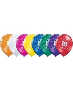 16-A-Round - JT Mix - 28cm (11 Inch) Latex Balloon (40384Q)