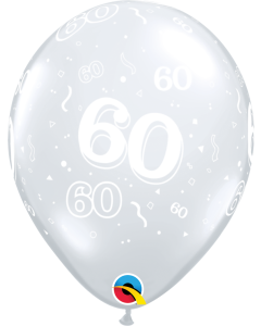 60-A-Round - Diamond Clear - 28cm (11 Inch) Latex Balloon (40392Q)