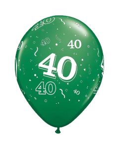40-A-Round Green Pearl - 28cm (11 Inch) Latex Balloon (40-06)