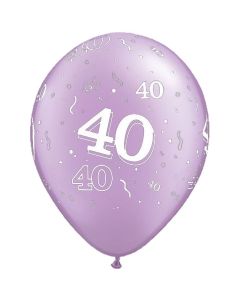 40-A-Round Lavender Pearl - 28cm (11 Inch) Latex Balloon (40-08)