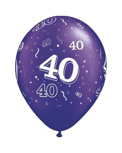 40-A-Round Purple Pearl - 28cm (11 Inch) Latex Balloon (40-13)