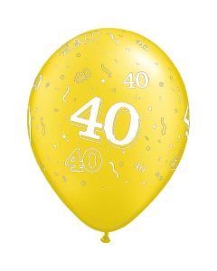40-A-Round Yellow Pearl - 28cm (11 Inch) Latex Balloon (40-16)