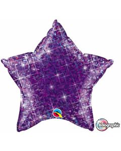 Star 20 Inch Foil Balloon - Holograph - Purple (41309Q)