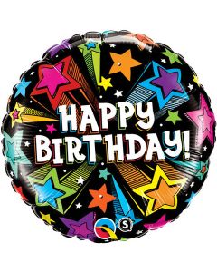 Happy Birthday Shooting Stars - 18 Inch Foil Balloon (41662Q)
