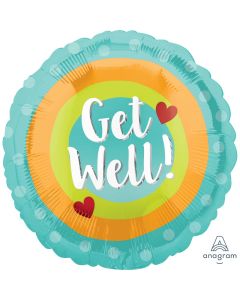 Get Well Dots 45cm Foil Balloon (4170101AM)