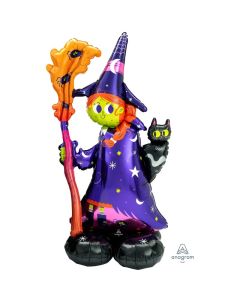Scary Witch & Cat  AirLoonz Foil Balloon (4241811AM)