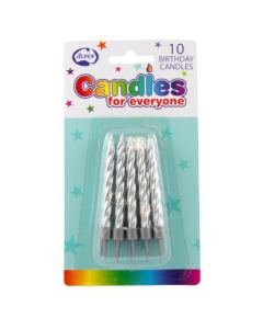 Spiral Gold Birthday Candles (Pack of 10) (431133A)