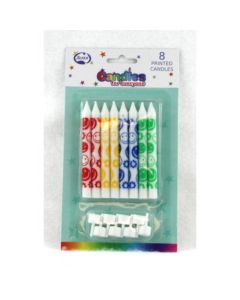 Dots - Smiles - Candle(Pack of 8) inc Holders (431175A)