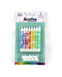 Dots - Streamers - Candle(Pack of 8) inc Holders (431177A)