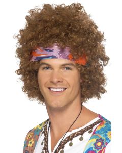 Hippie Afro Kit - Brown Wig (SM43235)