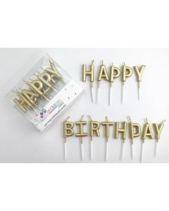 Candle Happy Birthday Gold (442611A)