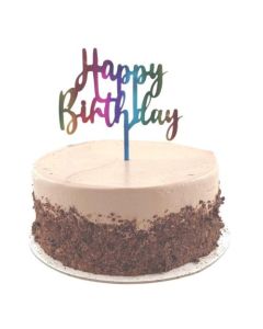 Cake Topper - Happy Birthday - Rainbow (443014A)