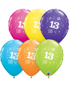 13-A-Round - Tropical Assortment - 28cm (11 Inch) Latex Balloon (45349Q)
