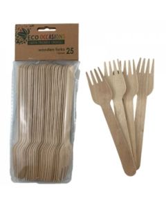 Wooden Fork 155mm (Pack of 25) (460587A)