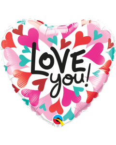 Love You Converging - 18 Inch Foil Balloon (46070Q)
