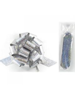 Pull Bow - Silver Holo - 4 Inch # 5 (467115A)