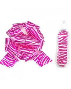 Pull Bow - Zebra Pink  - 12cm (5 Inch) # 9 (467121A)
