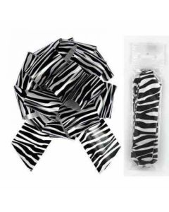 Pull Bow - Zebra Black - 12cm (5 Inch) # 9 (467123A)