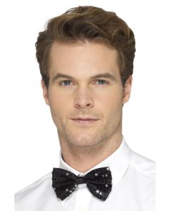 Sequin Bow Tie - Black Sequin Bow Tie (SM48154)